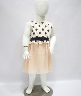 Sleeveless Pink Dress Dots-1
