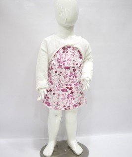 Floral Dress with White Outer Attached  1