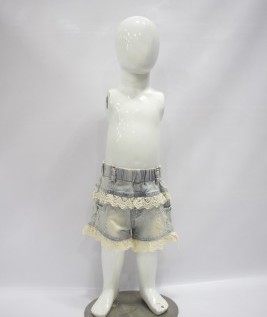 Jeans Shorts with beautiful laces  for Girls-1