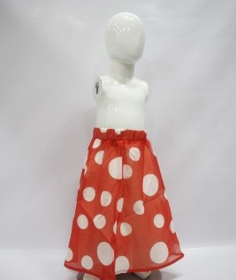 Red Summer Long Skirt for Girls-1
