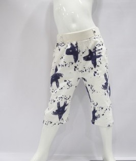 Half Pant for Boys Blue Splats on White -1