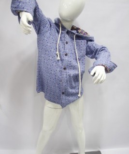 Hoodie for boys with Buttons in blue 1