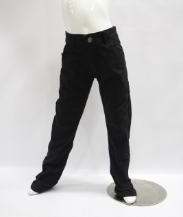Black Regular Cotton Pants for Boys 1