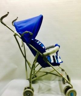Blue Stripes Stroller For Kids 2