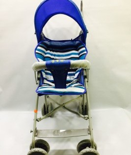 Blue Stripes Stroller For Kids 1