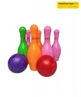 Bowling toy set after assembly