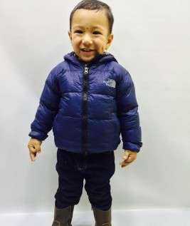 The North Face- Blue Down Jacket for kids 1