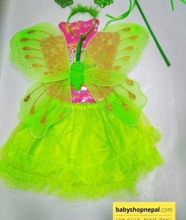 Green Butterfly Themed Fairy Costume For Babies 1
