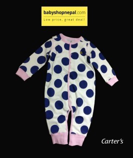 Carter's Full Sleeves Footed Romper Dotted 1