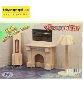 3D Wooden Clock & Lamp Jigsaw Puzzle Toys 1