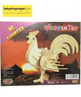 3D Wooden Rooster Jigsaw Puzzle Toy-1
