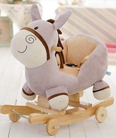 2-in-1 Soft Donkey Rocker And Push Car 2