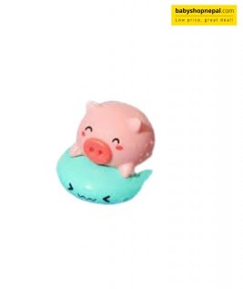 Pink colored bathing swimming pig toy