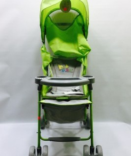 Green and Grey Coloured Baby Stroller  2