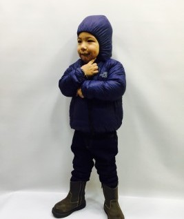 The North Face- Blue Down Jacket for kids 2