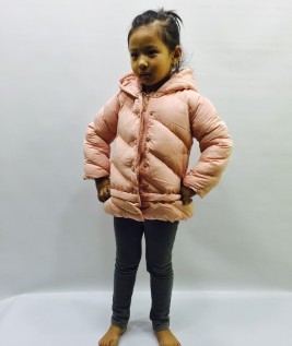 Pink Down Jacket for girls  2