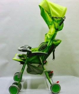 Green and Grey Coloured Baby Stroller  1
