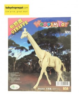 3D Wooden Giraffe Jigsaw Puzzle Toy 1