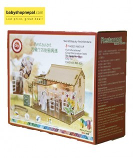Restaurant Building Plan Toy Wood Model DIY House 2