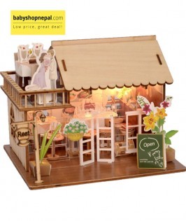 Restaurant Building Plan Toy Wood Model DIY House-1