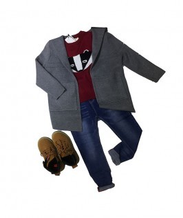 Sweater, Outer And Pant with Timberland Shoes-1