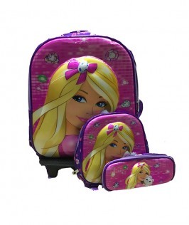 3D Barbie Trolley Bag-1