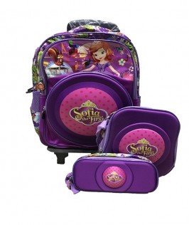 3D Princess Sofia Trolley Bag 1