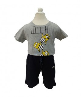 Minion Printed T-shirt With Lacoste Short 1