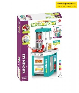 Children Large Kitchen Play Set, Talented Chef Kitchen Set With 49 Pieces  8