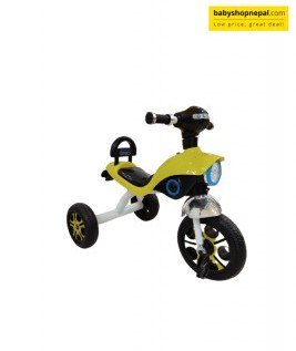 Sporty Kids Trike Tricycle Ride on for Kids in Yellow color.