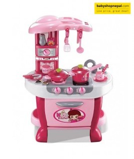 Kids Kitchen Little Chef Cook Play Set with Lights and Sound Kitchen Set -1