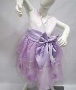 Birthday Party Dress with Large Bow for Girls 1