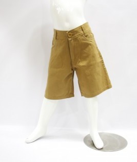 Khaki Cotton Half Pants for Boys-1