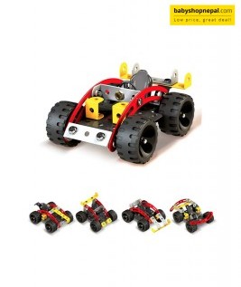 Mechanix MONSTER BUGGIES | Engineering System For Creative Kids | Age 8-99 | 5 Models | DIY STEM Toys | Metal Construction Set For Boys and Girls 4