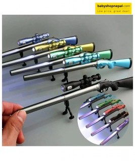 King of Shoutout Rifle Pens, Gun Shape Cool Gel Ink Pens, Sniper Rifle Gel Pen, Stylish Gun Pen With Light for Kids and Adult 9