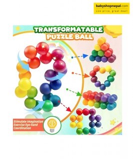 3D Color Bead Decompression Ball, Novelty and Unique, Universal Puzzle Release Toy, Sensory Fidget Toy, Rainbow Fidget Variable Ball Sensory Toy 3