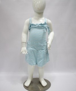 Stripe One Piece Dress with Shorts 1