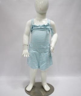 Stripe One Piece Dress with Shorts-1