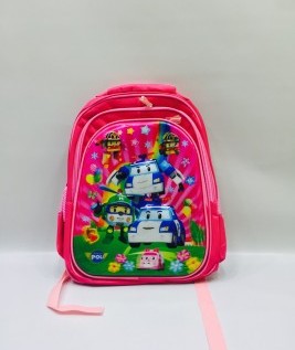 3D Robot themed Pink School Bags 1