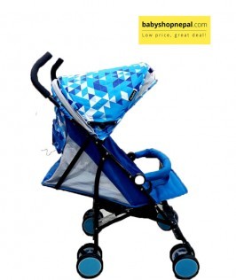Royal Blue Four Wheel Baby Stroller-1