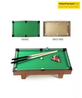 Front and Back Side of Table Top Pool game.