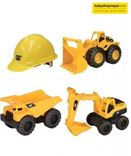 CAT Tough Truck Mini Workers with Helmet-1