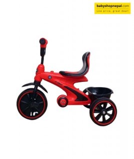 Red colored children tricycle