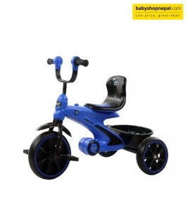 Blue colored children tricycle 