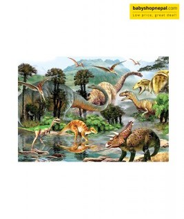 1000-Piece Colorful Dinosaur Jigsaw Puzzle &ndash; Prehistoric Landscape Puzzle for Kids & Adults 1