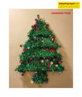 Garland Tinsel Christmas Tree Wall Hanging-1